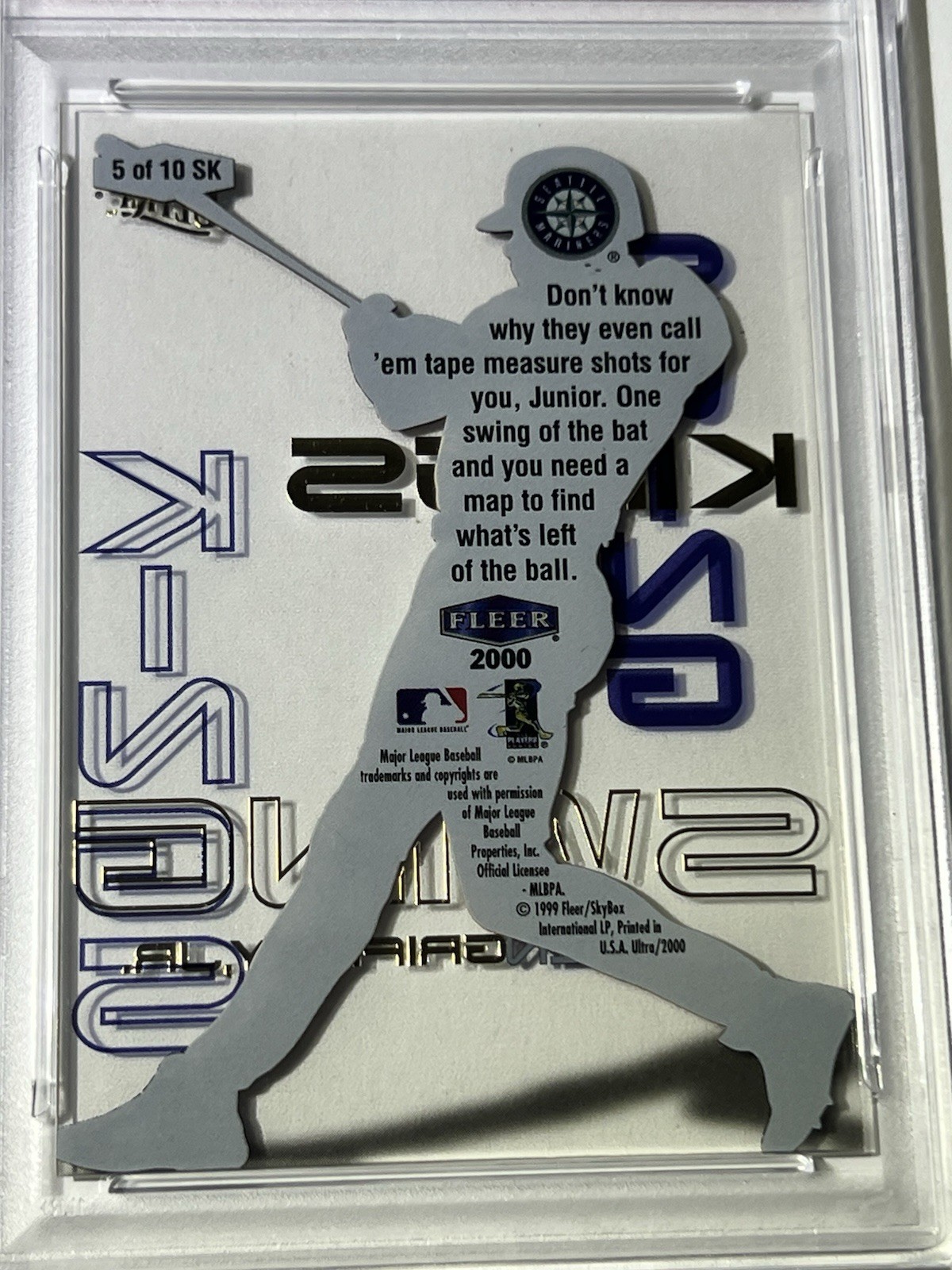 2000 ULTRA SWING KING #5 KEN GRIFFEY JR. MARINERS PSA 9 NO Yellowing!! view 3