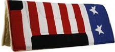 American flag pad with suede wear leathers  size  30" x 32"