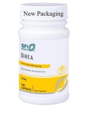 Klaire Labs SFI  DHEA 50mg Micronized for Superior Absorption 100 Caps exp 2/27