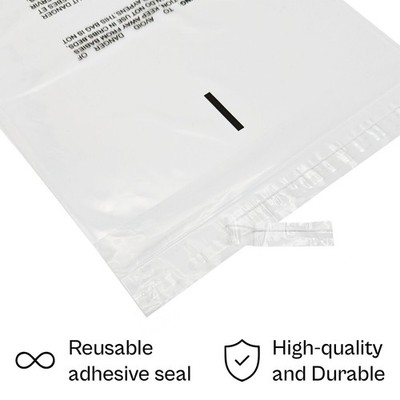 Clear Resealable Suffocation Warning Zipper Plastic Poly Bags 1.5 Mil 500-10000
