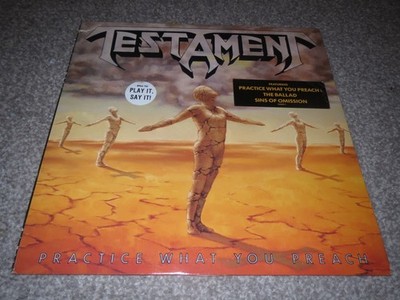 TESTAMENT ~PRACTICE WHAT YOU PREACH -RARE FIRST PTRESS PROMO LP VINYL EXODUS