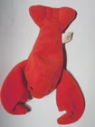 Vintage 1993 Ty Beanie Baby Pinchers The Lobster  8" No Ty Tag "Superb Condition