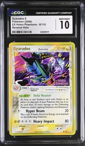 CGC 10 Gyarados 2006 EX Holon Phantoms 8/110 Reverse Holo STAMPED Pokemon Card