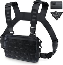 Tactical Chest Rig Pack for Men, Running Chest Bag with Front Loop Recon Chest R