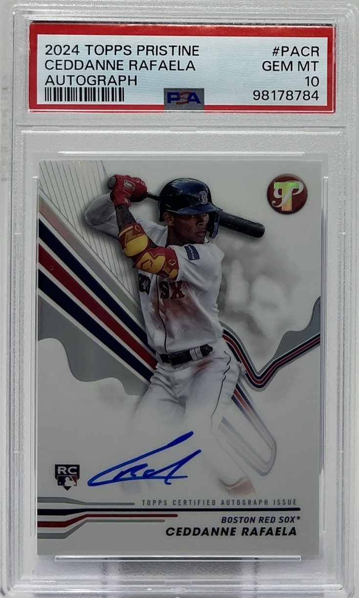 Ceddanne Rafaela Rookie Auto PSA 10 - 2024 Topps Pristine - Red Sox- Gold Glove
