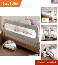 Foldable Toddler Bed Rails - Kids Guard Bumper for Crib Safe Bed Side Rail fo...