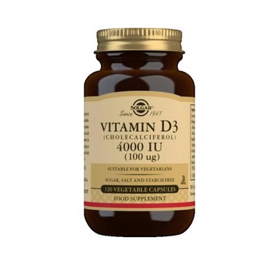 Solgar Vitamina D3 4000 IU Supplement 120 Kapseln