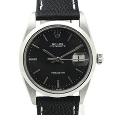 Rolex Oysterdate Precision Oyster Date Black Dial 34mm Precision