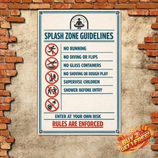 Personalized Swimming Pool Rules Metal Sign Outdoor Wall Decor
