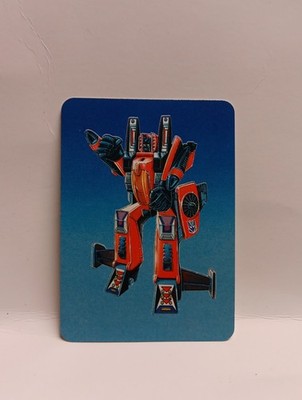 1985 Hasbro Transformers Card #100 Thrust NM Blue Variation Decepticons Fast Shi