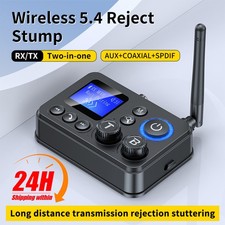 Bluetooth 5.4 RX/TX Transmitter Receiver 3.5mm AUX TV Home Stereo Audio Adapter