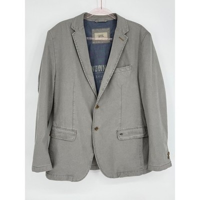Camel Active Unknown Paths Mens Gray Casual Blazer Jacket Button Front Size XL