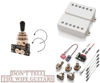 EMG Richie Faulkner Falcons F-RF Set White Floyd Spaced Short Pots (B289 TOGGLE)