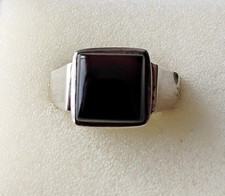 Bague en Tourmaline Noire Taille 58 sur Argent Sterling 925