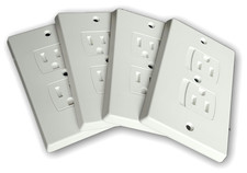 Self-Closing Electrical Wall Outlet Covers for Baby Proofing, Premium Plastic, S