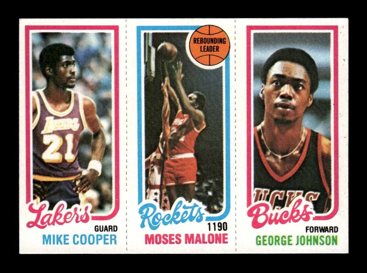 Carte De Basket Topps 1975-76 Moses Malone #254 (Rookie Card) - État EX à EX/NM