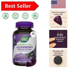 Nature's Way Immune Support Gummies with Black Elderberry for Family - 60 Count