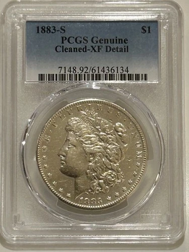 1883 S Morgan Silver Dollar PCGS XF Details Tougher Date Morgan