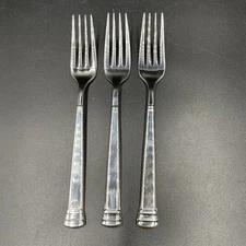3 Oneida RHODES Achievement Stainless Flatware 18/8 Dinner Forks