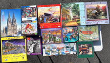 PUZZLE LOT OF 13 - RAVENSBURGER KINKADE-DISNEY-SLOANE-GIORDANO-WEST-WALSH-TERRY