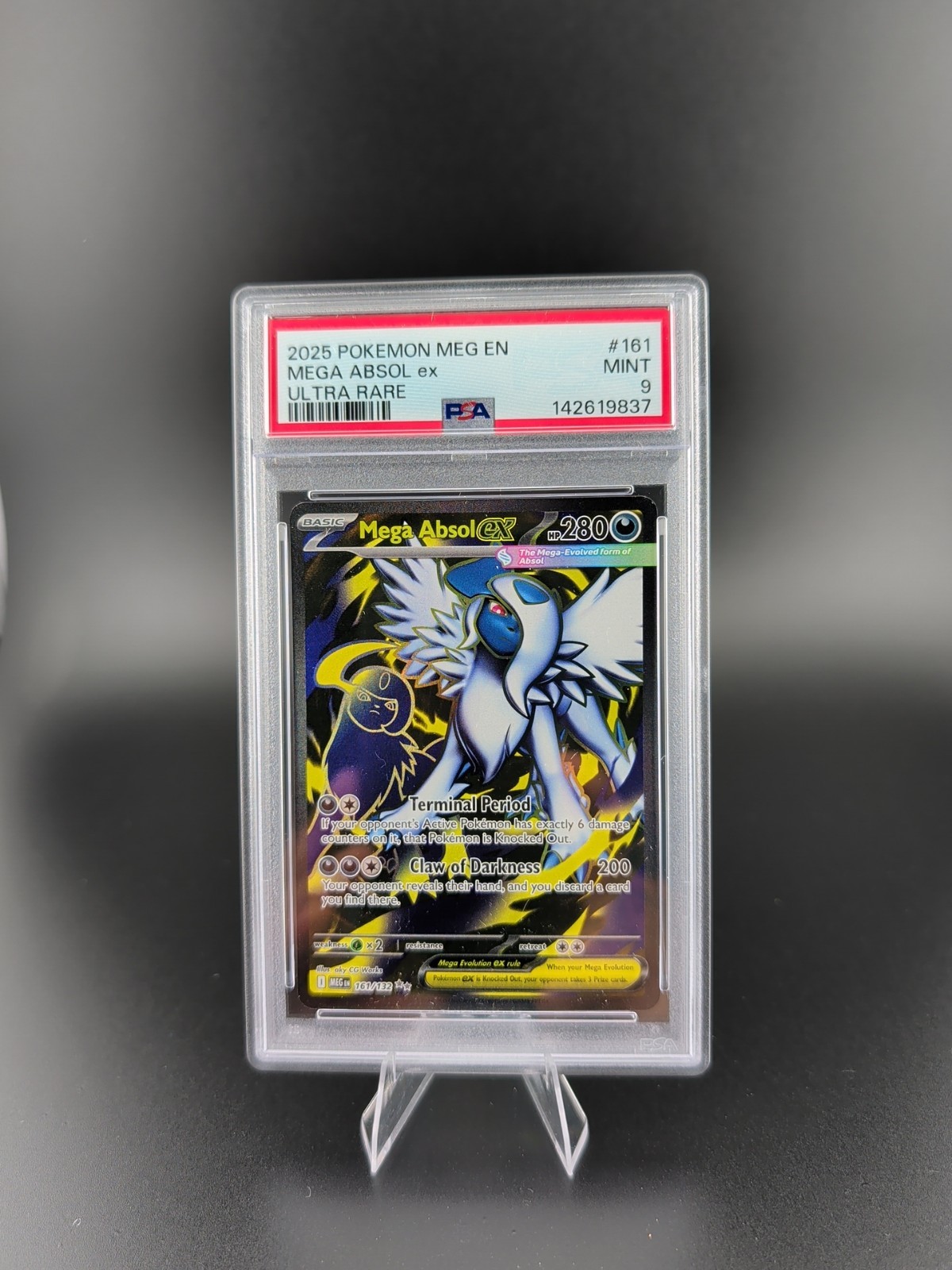 PSA 9 Mega Absol EX 161/132 Me01: Mega Evolution Pokemon TCG PSA 9