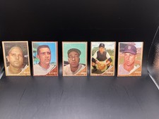Five Different 1962 Topps Detroit Tigers Baseball Cards-Vg + to Excellent