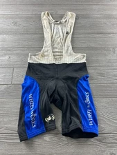 Garneau Black White Blue Cycling Singlet Triathalon Sleeveless Shorts Stretch