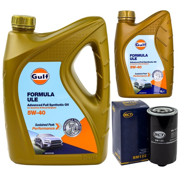 MotoröL Set Gulf Formula ULE 5W-40 6 Liter + ÖLfilter FüR VW Transporter IV 2.5-image