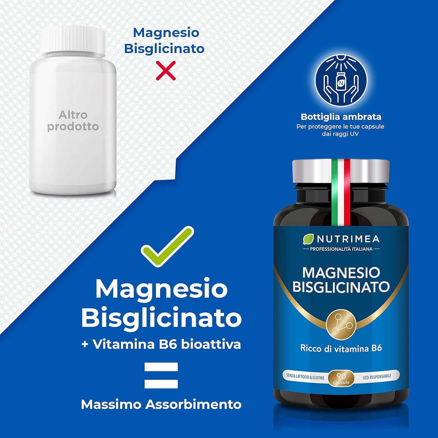 Integratore Magnesio Bisglicinato e B6 - Contro Stanchezza e Stress - 3