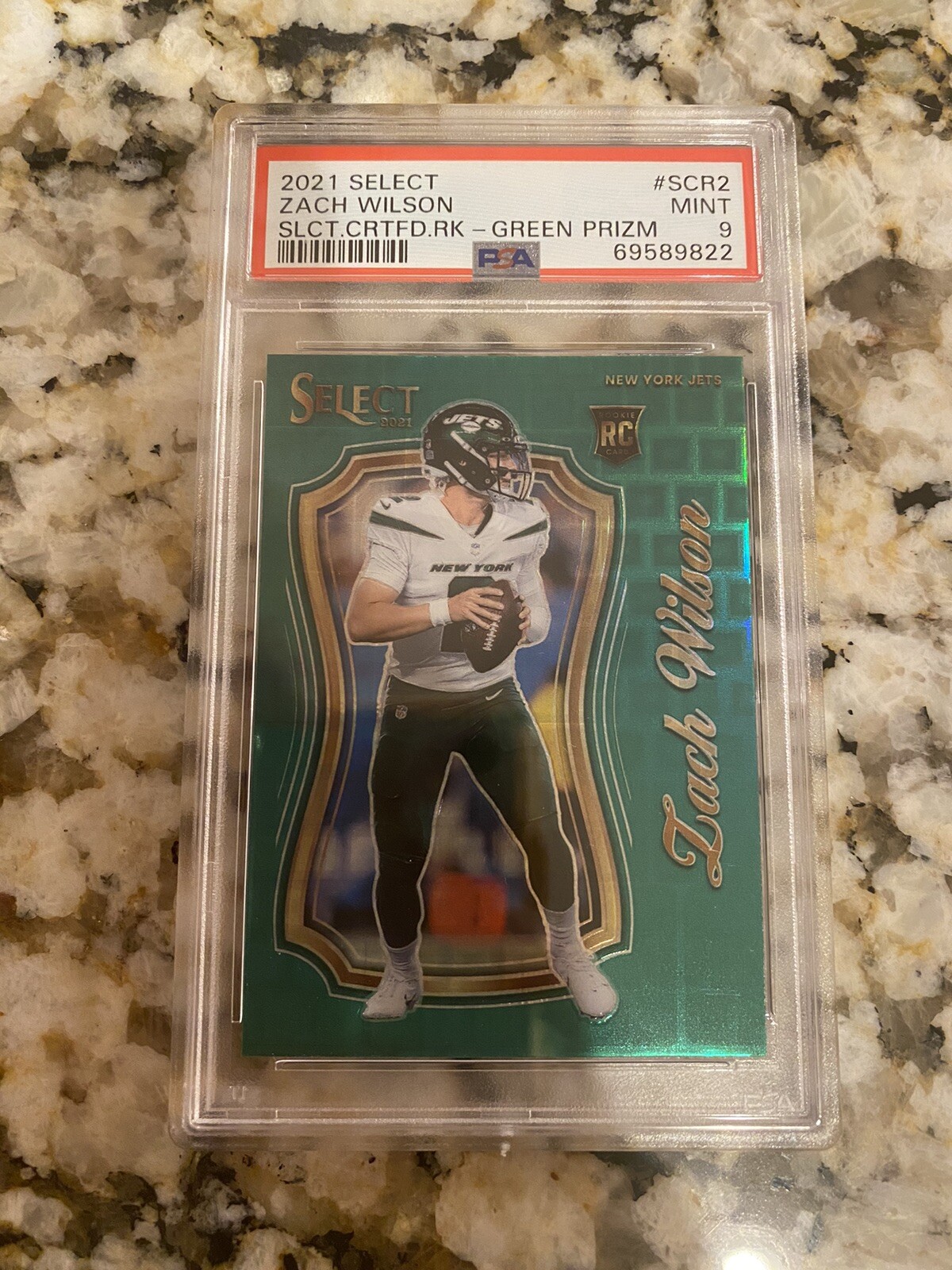 Zach Wilson Panini Select Select Certified Rookies #SCR2 Green Prizm