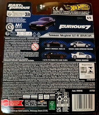 Hot Wheels 2024 Fast & Furious Nissan Skyline GT-R BNR32 Black #4