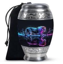 Lion Urns For Human Ashes Adult Female Mom, Funeral Urn For Cremation, 10 Inch