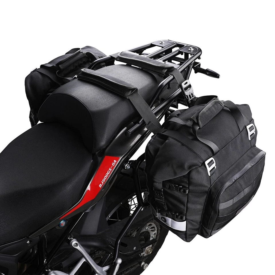 Pair Motorcycle Saddle Bag Saddlebag Waterproof Side Bag For Honda Yamaha Suzuki - Image 3 of 4