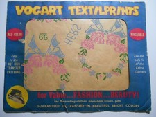 VTG 1950s MCM Vogart Hot Iron On Transfer Textilprints  MR & MRS - YOURS, MINE