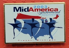Mid America Synchronized Skating Championship Pin 2003 Fraser Michigan USA 