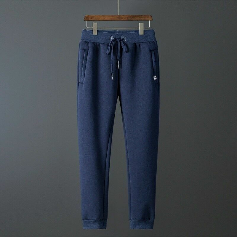 Men Fleece Lining Harem Trouser Winter Thick Loose Sport Pants Joggers Plus Size