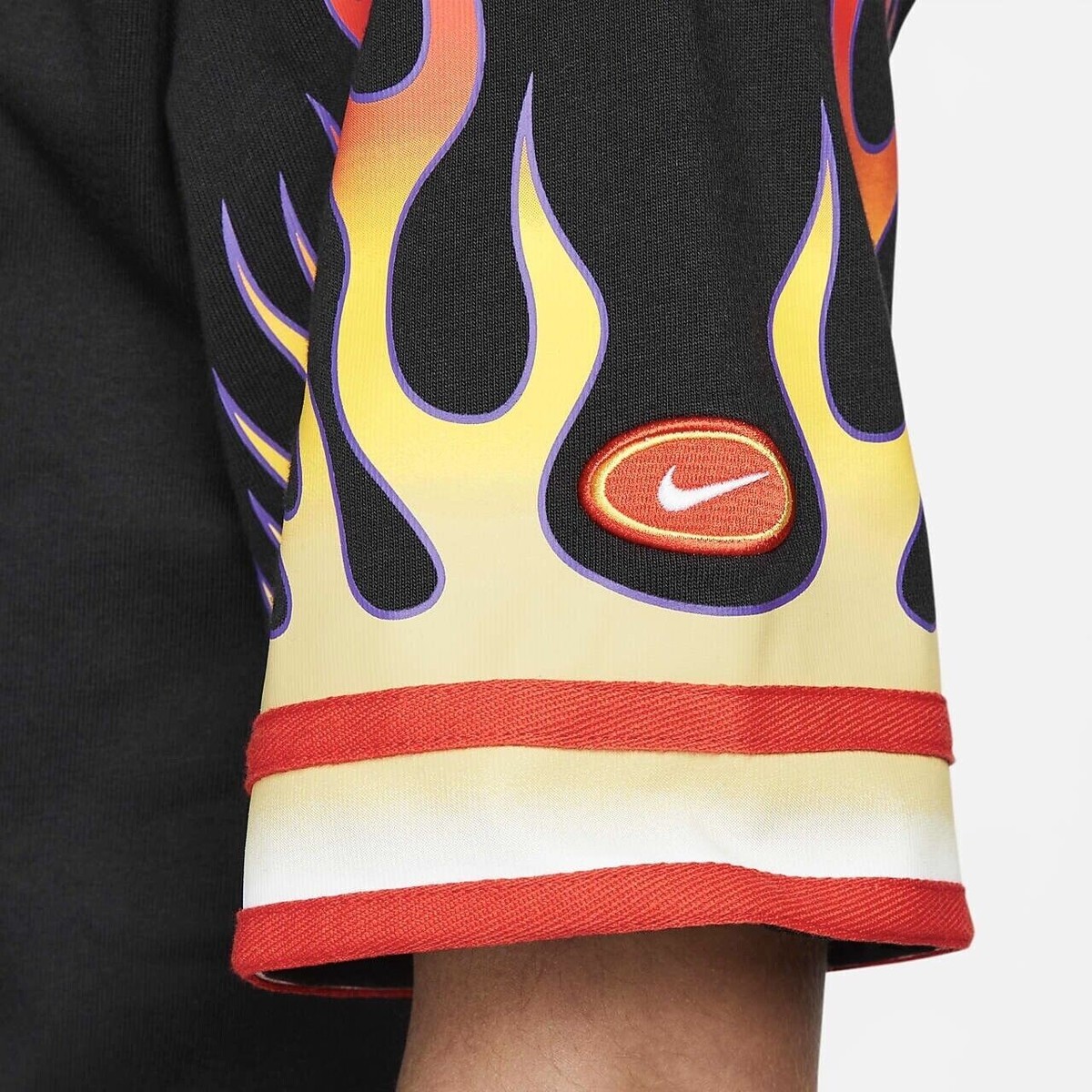 トップス NIKE AMERICANA BLACK FLAMES B.B SHIRT 31Sh0ddRAXL.jpg