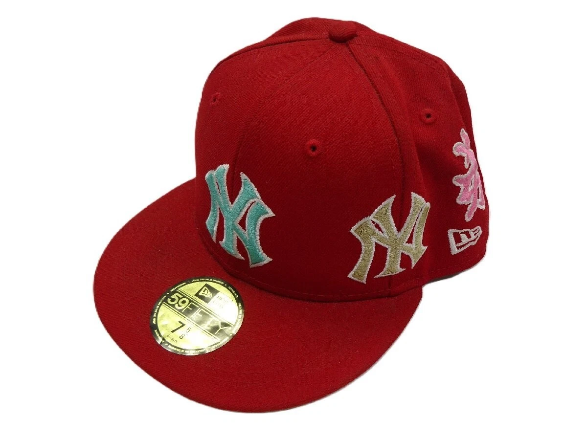 Casquette ajustée Supreme New York Yankees Kanji New Era taille 7 5/8 couleur rouge