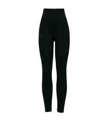 Damen schwarz feste Kontrolle LEGGINGS formbar abnehmen hochtailliert Bauchtucker