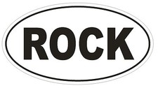 ROCK Oval Bumper Sticker or Helmet Sticker D555 Laptop Cell Music Euro Oval