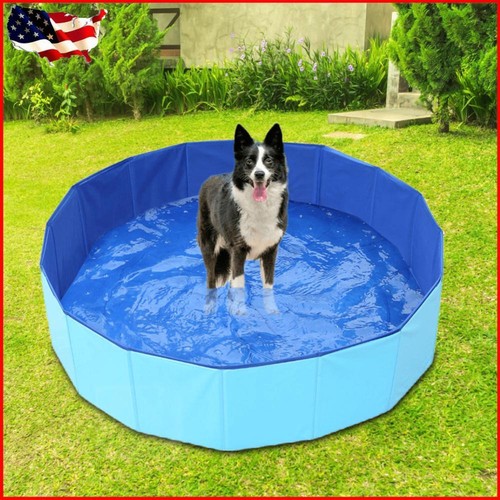 Foldable Dog Pool Pet Swimming Pool Kiddie Pool for Pets Dogs Cats and Kids