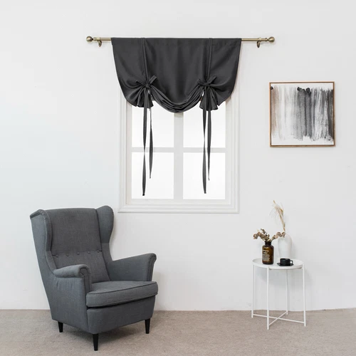 Blockout Short Window Curtains Draperies Shade Drapes Panel Living Room Kitchen - Bild 13 von 38