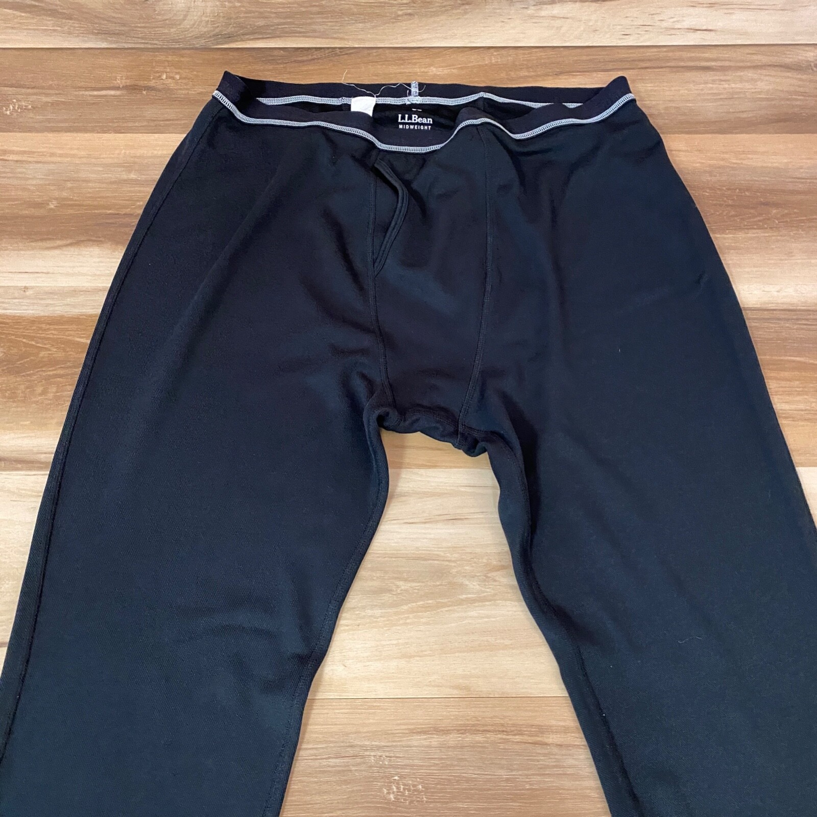 LL Bean Pants Mens XXL Tall Midweight Baselayer Thermal Black eBay