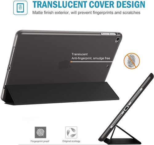 For iPad mini 1 2 3 4 5 6 Slim Leather Tri-Fold Flip Case Clear Back Full Cover - Picture 14 of 21