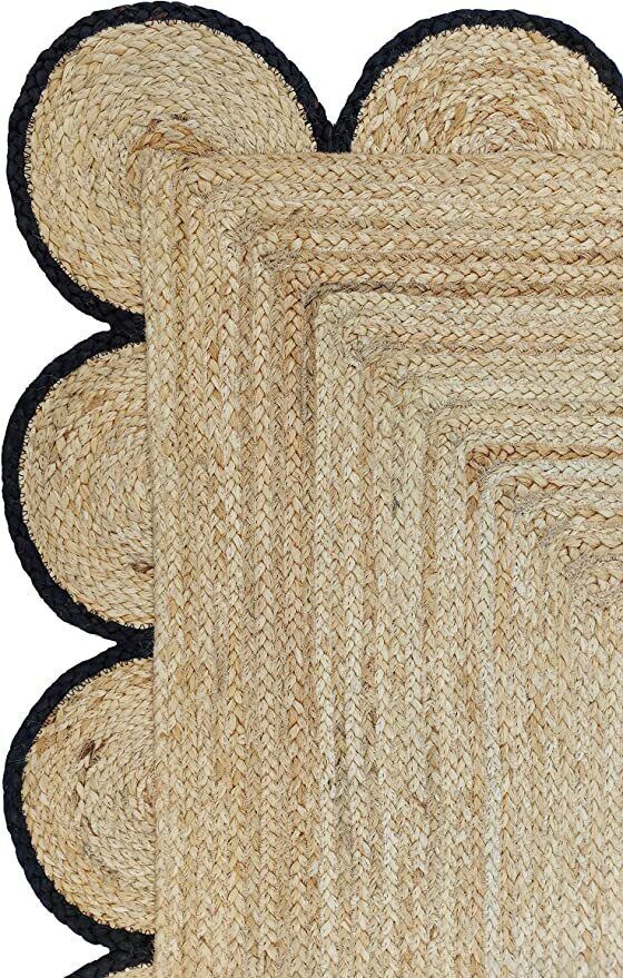 Scloop Rug Jute Runner 100 Natural Farmhouse Braided Rug Hardwood