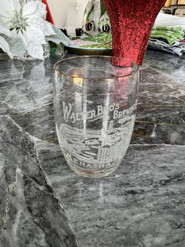 George Walter Brothers Brewing Menasha Wisconsin Bier geätztes Glas selten - Bild 1 von 4