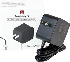 Raspberry Pi 5 Power Adapter Official Original 27W Power Adapter - Black SC1158