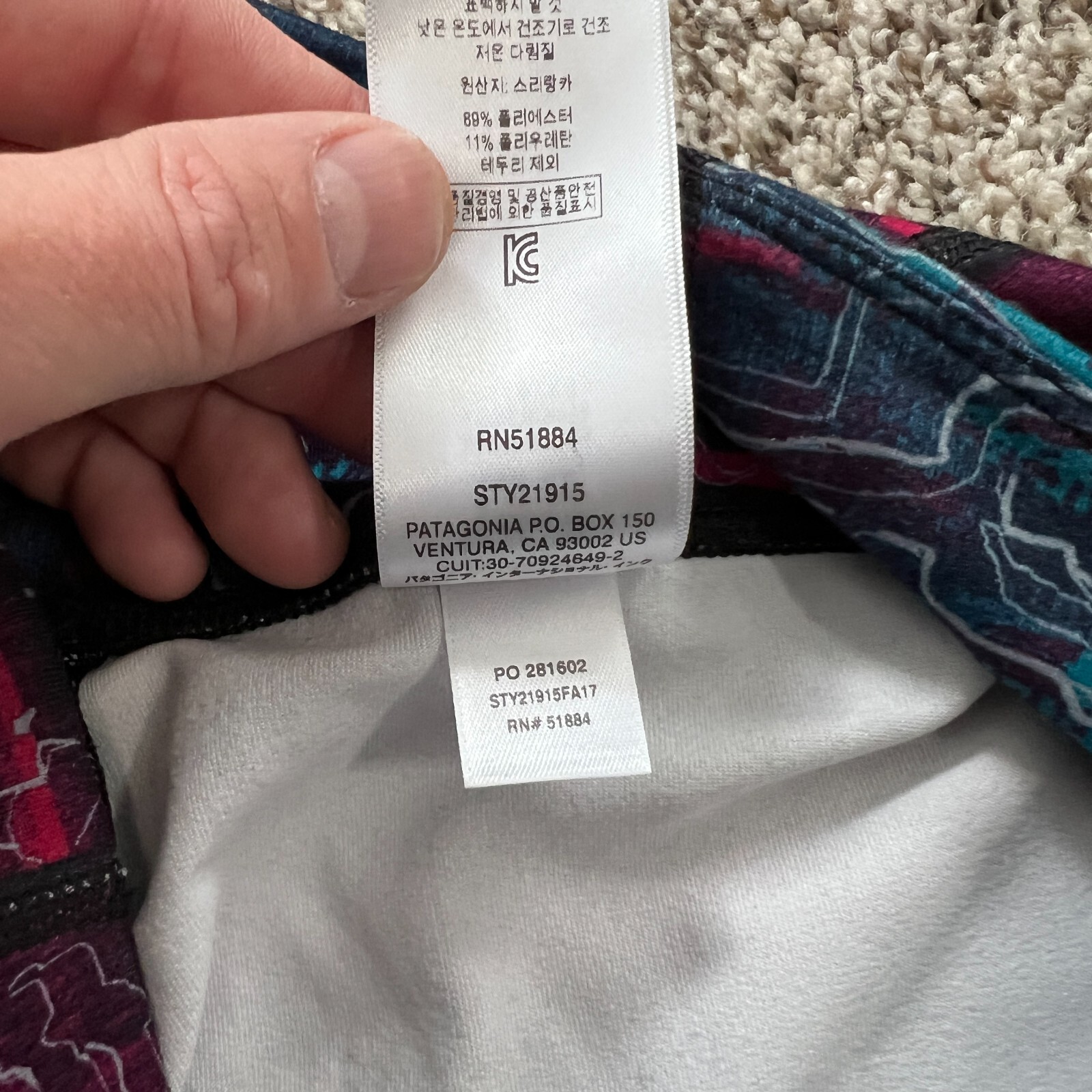 Patagonia Centered Crop Leggings Womens Size S Canyon Glades Craft Pink Hike thumbnail 6