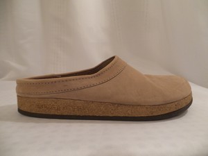 Stegmann Beige Cuero Corcho Suela Zuecos 7 | eBay