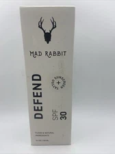 Mad Rabbit 3.4oz Defend Tattoo Sunscreen SPF 30 Tube NEW IN BOX Free Shipping